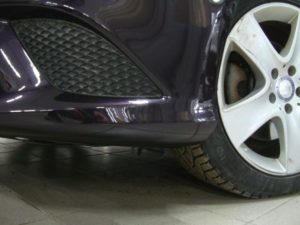 Ремонт и окрас переднего бампера Мерседес (Mercedes-Benz CLA)
